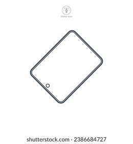 Icono de Tablet PC Ilustración vectorial aislada en fondo blanco
