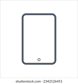 Tablet icon, tab, pad, icon logo flat design apps and web page. Eps 10 Editable.