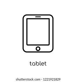 tablet icon. Trendy modern flat linear vector tablet icon on white background from thin line Electronic devices collection, outline vector illustration