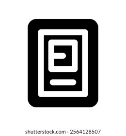 Tablet icon. vector glyph icon for your website, mobile, presentation, and logo design.