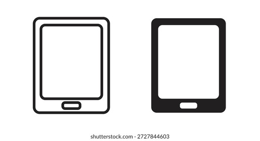 Icono de la tableta. Ilustración vectorial, plano y carrera