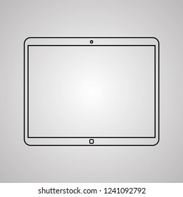 tablet icon vector illustration Linear symbol