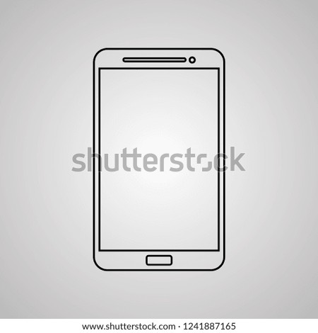 tablet icon vector illustration Linear symbol