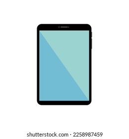 Tablet-Symbol Vektorgrafik auf weißem Hintergrund.