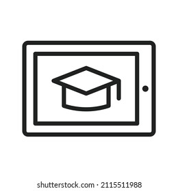 Tablet icon vector image. Can also be used for Physical Fitness. Suitable for mobile apps, web apps and print media.