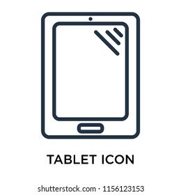 Tablet icon vector isolated on white background, Tablet transparent sign , line symbol or linear element design in outline style