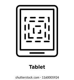 Tablet icon vector isolated on white background, Tablet transparent sign , line or linear sign, element design in outline style