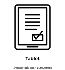 Tablet icon vector isolated on white background, Tablet transparent sign , line or linear sign, element design in outline style