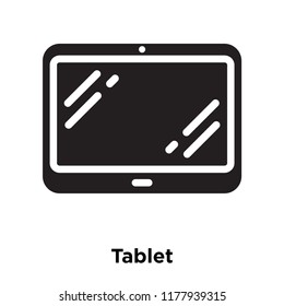 Tablet icon vector isolated on white background, logo concept of Tablet sign on transparent background, filled black symbol