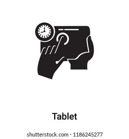 Tablet icon vector isolated on white background, logo concept of Tablet sign on transparent background, filled black symbol