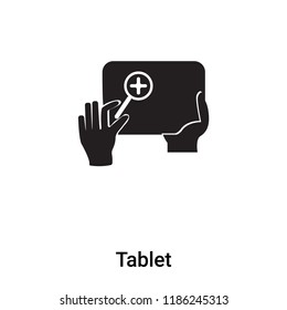 Tablet icon vector isolated on white background, logo concept of Tablet sign on transparent background, filled black symbol