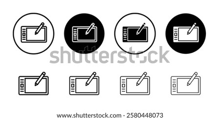 Tablet icon Vector logo outline