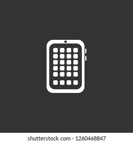 tablet icon vector. tablet sign on black background. tablet icon for web and app