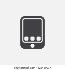 tablet icon vector, solid logo illustration, pictogram isolated on white