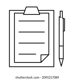 Icono de Tablet PC para escritura y pluma. Elemento de diseño de página web. Imagen aislada