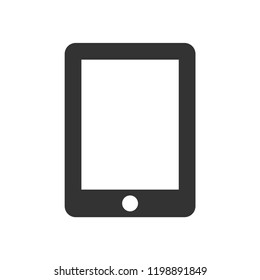 Tablet icon,digital device technology sign isolated on white background,simple portable smart gadget illustration for graphic design, web and mobile platforms.