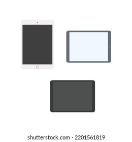 Tablet icons. Flat design style. Vector illustration