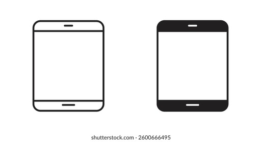 Tablet icons graphics set vectors