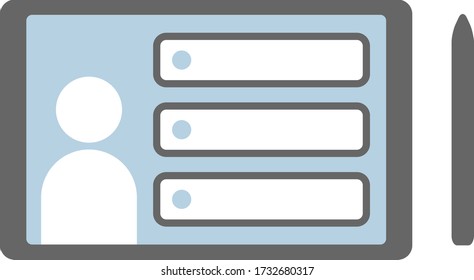 Ein Tablet-Symbol für das Online-Lernen