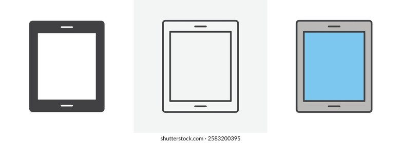 Tablet icons pack for website designs