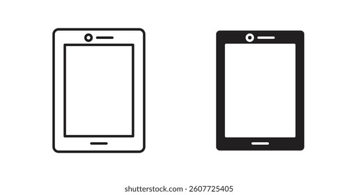 Tablet icons vectors graphic designs