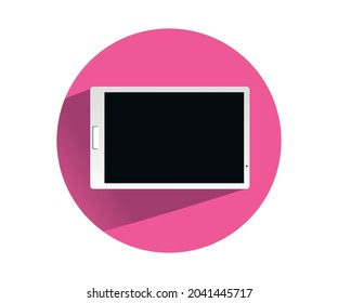 ilustración de tablet. gran móvil. diseño sencillo.