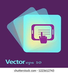 Tablet Illustration. Flat Vector Icon