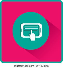 Tablet Illustration. Flat Vector Icon