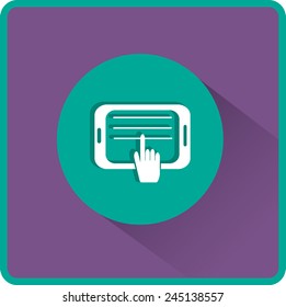 Tablet Illustration. Flat Vector Icon
