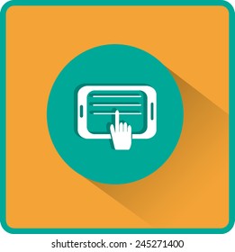 Tablet Illustration. Flat Vector Icon