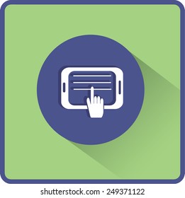 Tablet Illustration. Flat Vector Icon