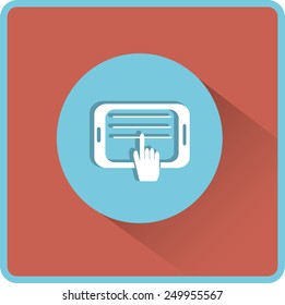 Tablet Illustration. Flat Vector Icon