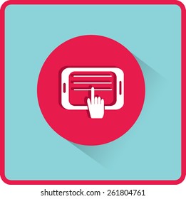 Tablet Illustration. Flat Vector Icon