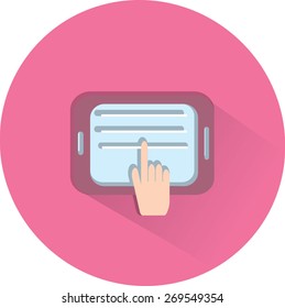 Tablet Illustration. Flat Vector Icon