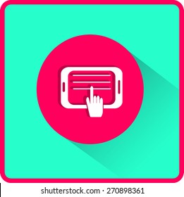 Tablet Illustration. Flat Vector Icon