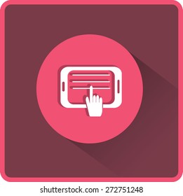Tablet Illustration. Flat Vector Icon