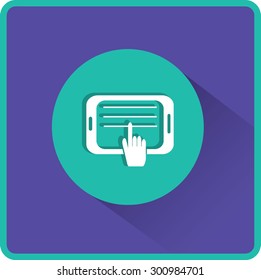 Tablet Illustration. Flat Vector Icon