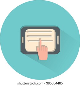 Tablet Illustration. Flat Vector Icon