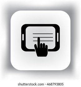 Ilustración de Tablet PC. Icono de vector plano