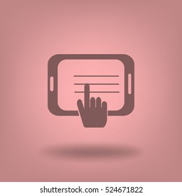 Tablet Illustration. Flat Vector Icon