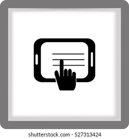 Tablet Illustration. Flat Vector Icon