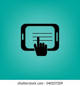 Tablet Illustration. Flat Vector Icon