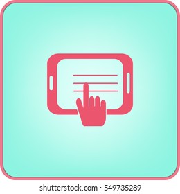 Tablet Illustration. Flat Vector Icon