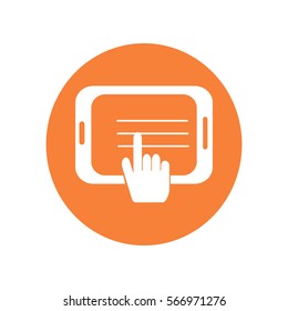 Tablet Illustration. Flat Vector Icon