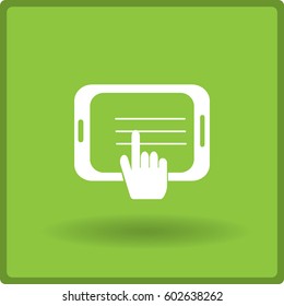 Tablet Illustration. Flat Vector Icon