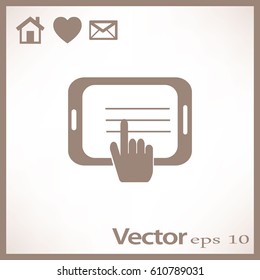 Tablet Illustration. Flat Vector Icon