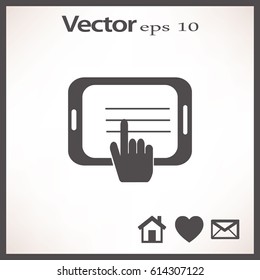 Tablet Illustration. Flat Vector Icon