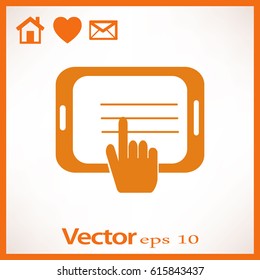 Tablet Illustration. Flat Vector Icon