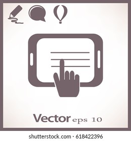 Tablet Illustration. Flat Vector Icon