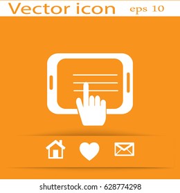 Tablet Illustration. Flat Vector Icon